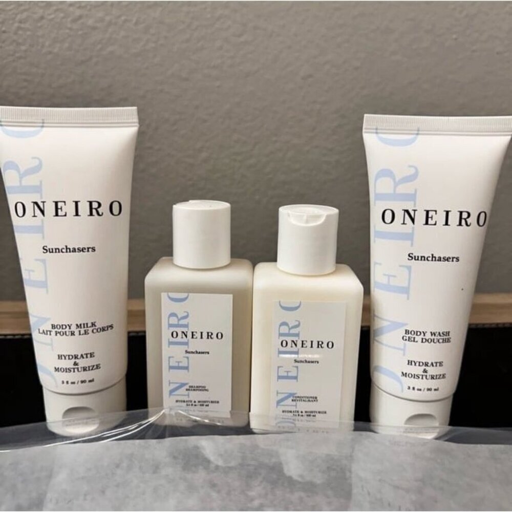 NWT Oneiro Sunchaser Bath & Body Kit Clean Beauty Travel Set Brand New In Bag - Picture 3 of 4